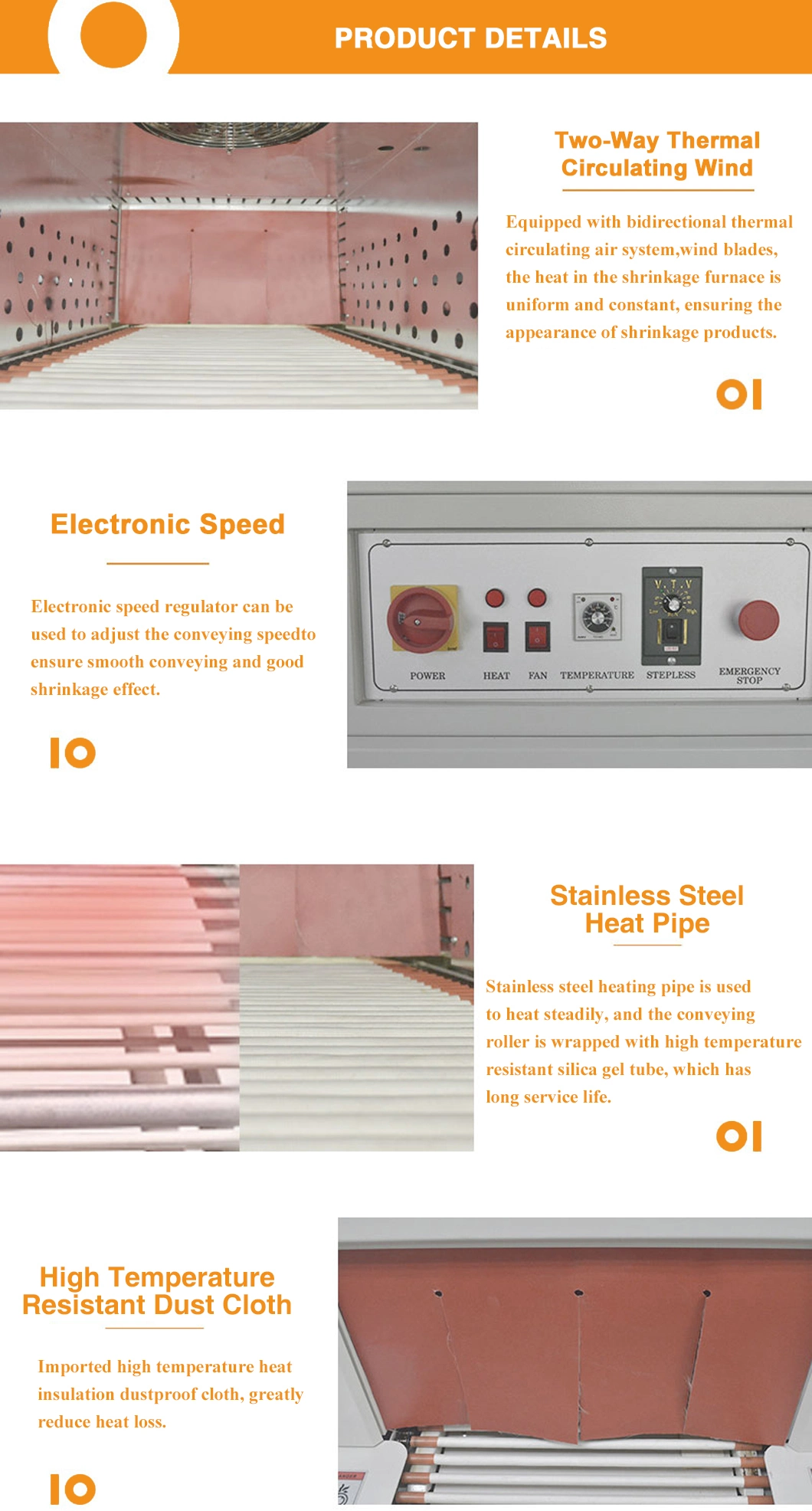 Fully Automatic POF Film Thermal Side Sealer Machine Shrink Sealing Heat Tunnel