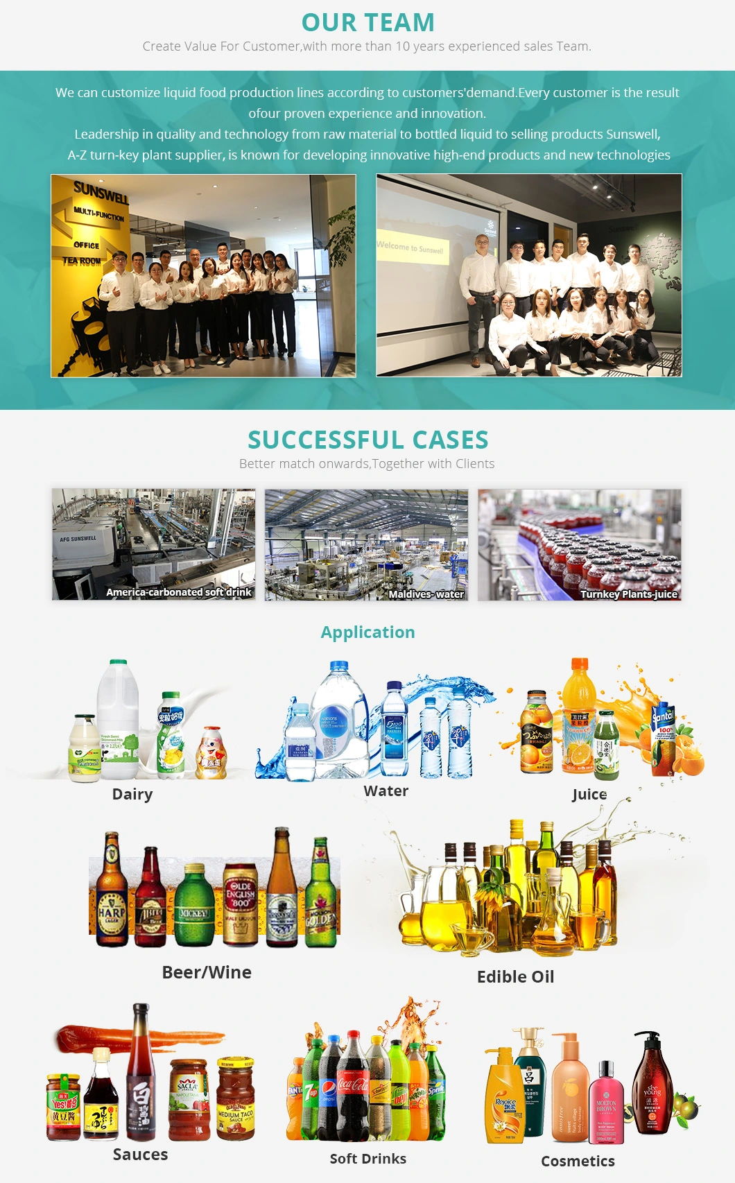 Automatic Beer Filling Machine / Glass Bottle Washing Filling Capping